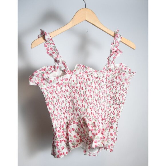 J. Crew Liberty Fabric Smocked Tank Top Small Floral Pattern Size M - Picture 6 of 14